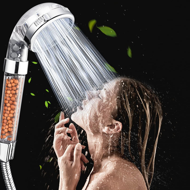 3 Mode Function Spray Handheld Showerheads for Dry Skin & Hair Shower Head, Filter Filtration High Pressure Water Saving